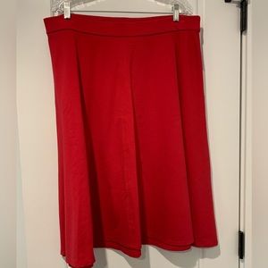 Red Lane Bryant A-Line skirt. 14/16.